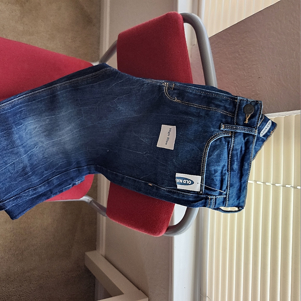 OLD NAVY HIGH RISE CROPPED WIDE LEG JEANS
